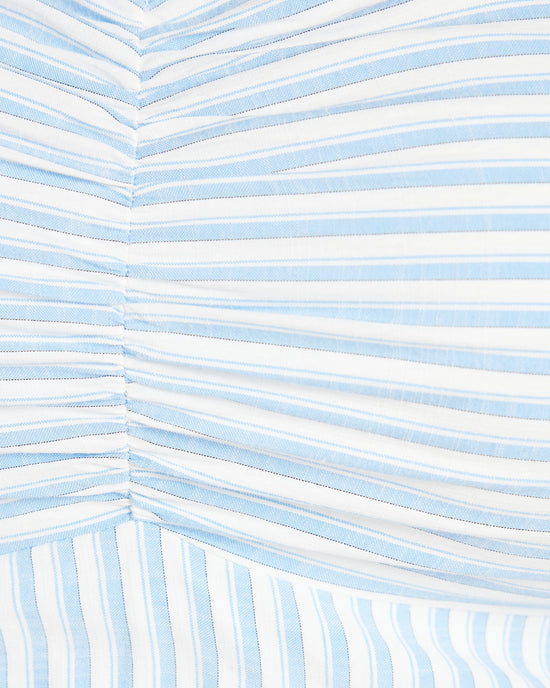 Blue/White $|& Skies Are Blue Striped Sweetheart Maxi Dress - SOF Detail