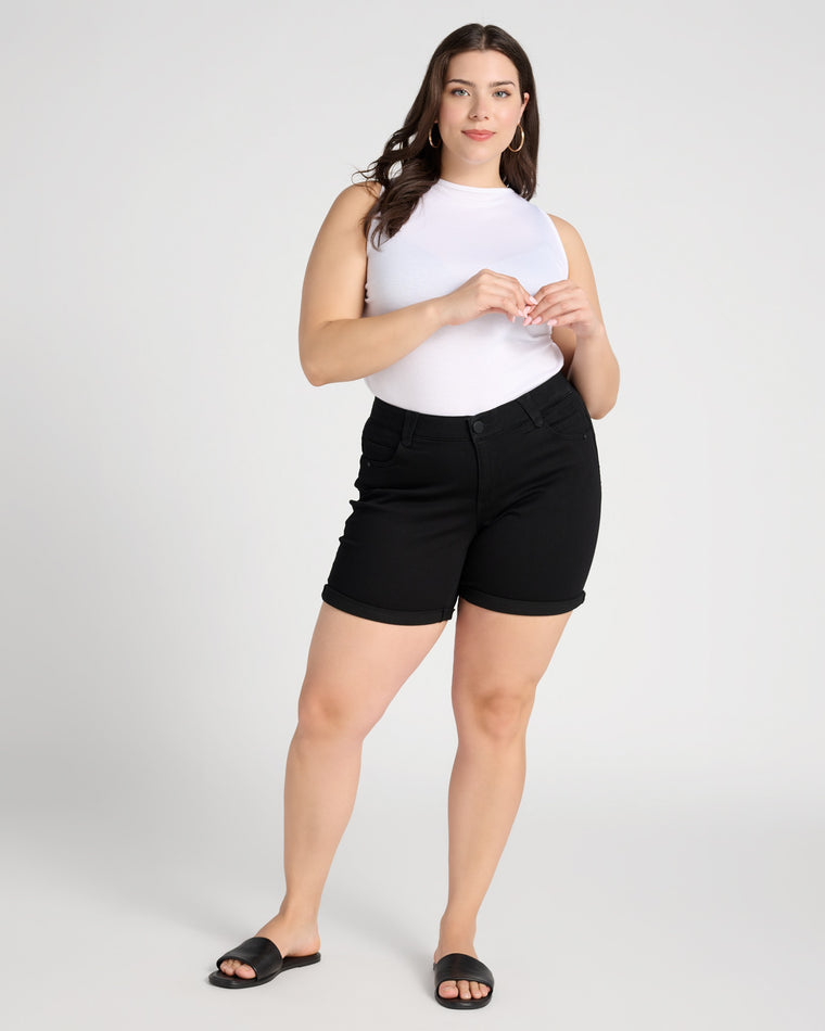 Black $|& Democracy AbSolution Cuffed Short - SOF Full Front