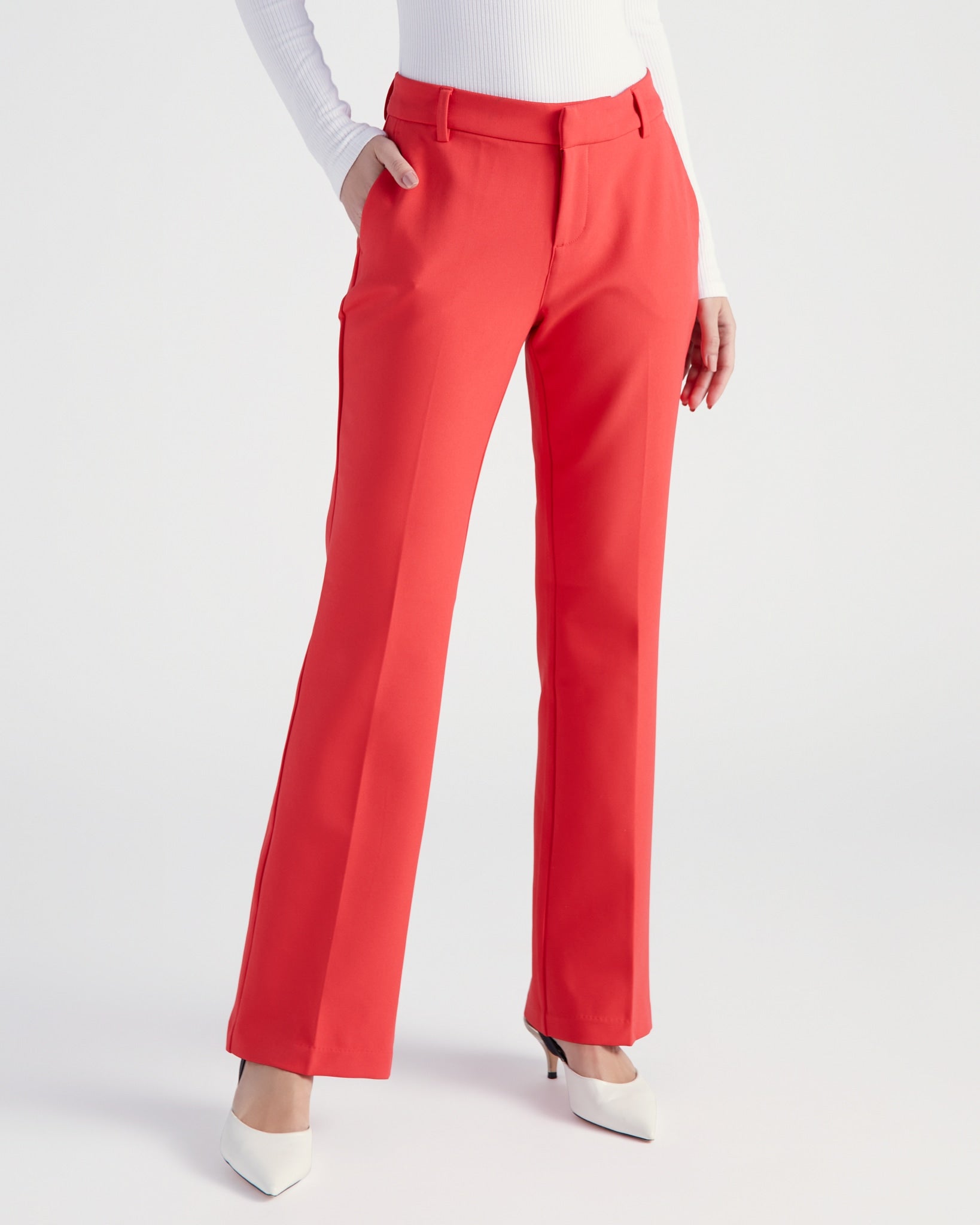 Lava Flow Red $|& Liverpool Kelsey Flare Trouser - SOF Front