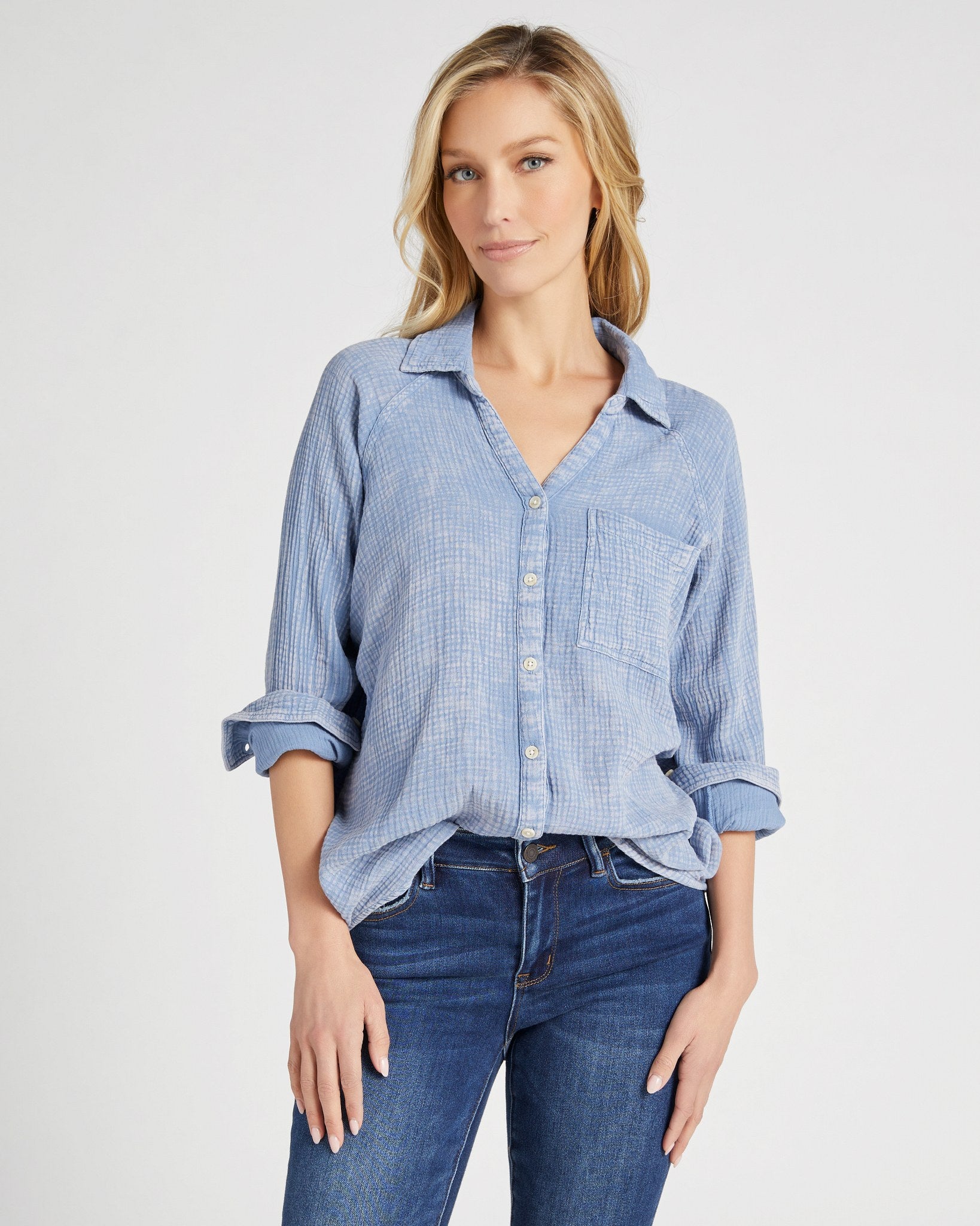 Blue Denim $|& Thread & Supply Jackson Shirt - SOF Front
