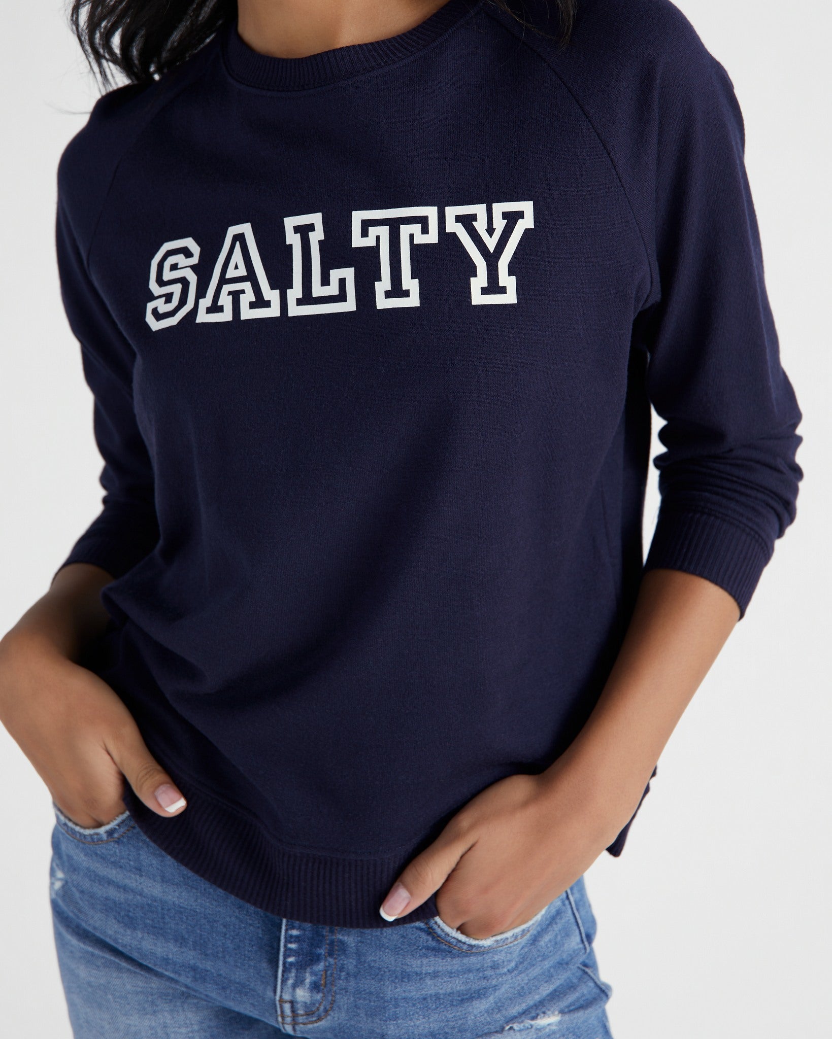 Navy $|& SEAS Salty Hacci Graphic Crew - SOF Detail
