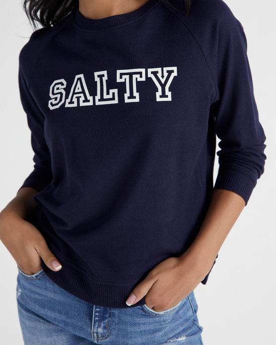 Navy $|& SEAS Salty Hacci Graphic Crew - SOF Detail