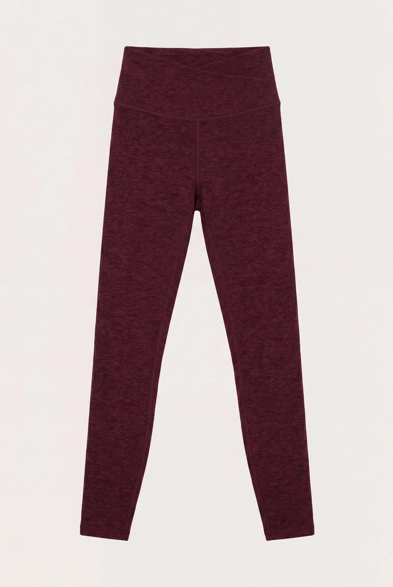 Red Wine $|& Interval FlowHeather Sculpt Crossover Leggings - Hanger Detail