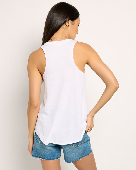 White $|& SEAS Sunny Logo Graphic Tank - SOF Back