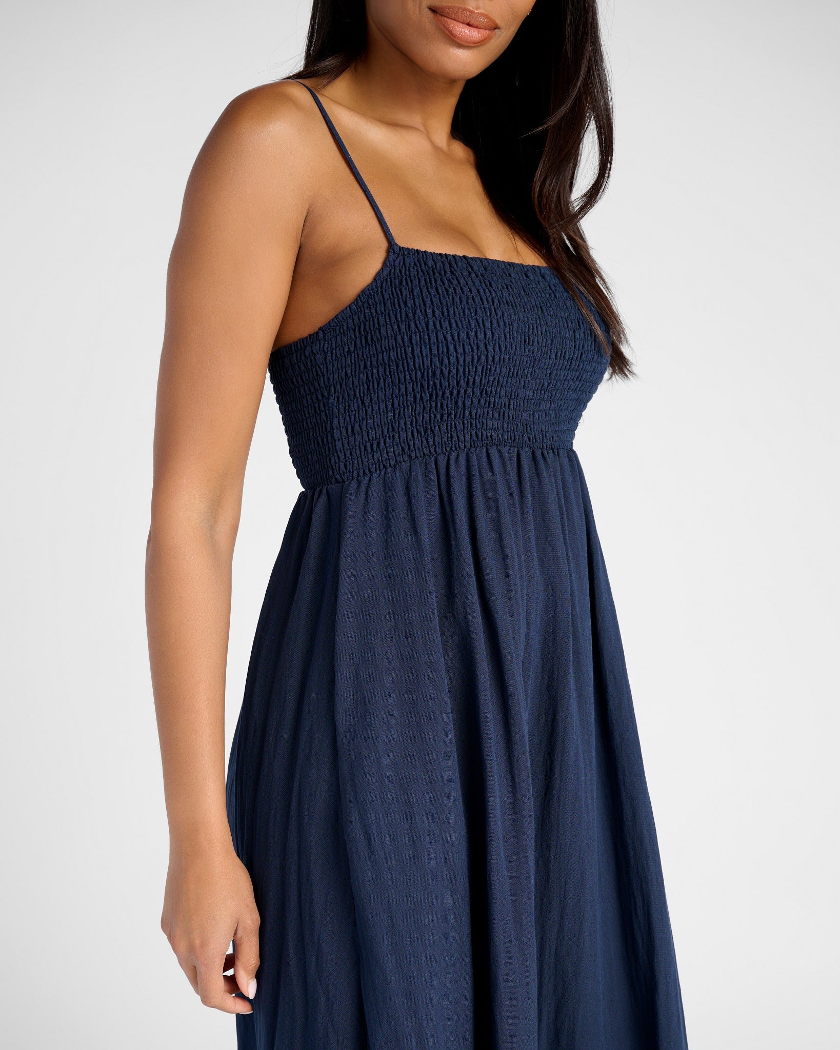 Captain Navy $|& Z Supply Beachside Midi Dress - SOF Detail