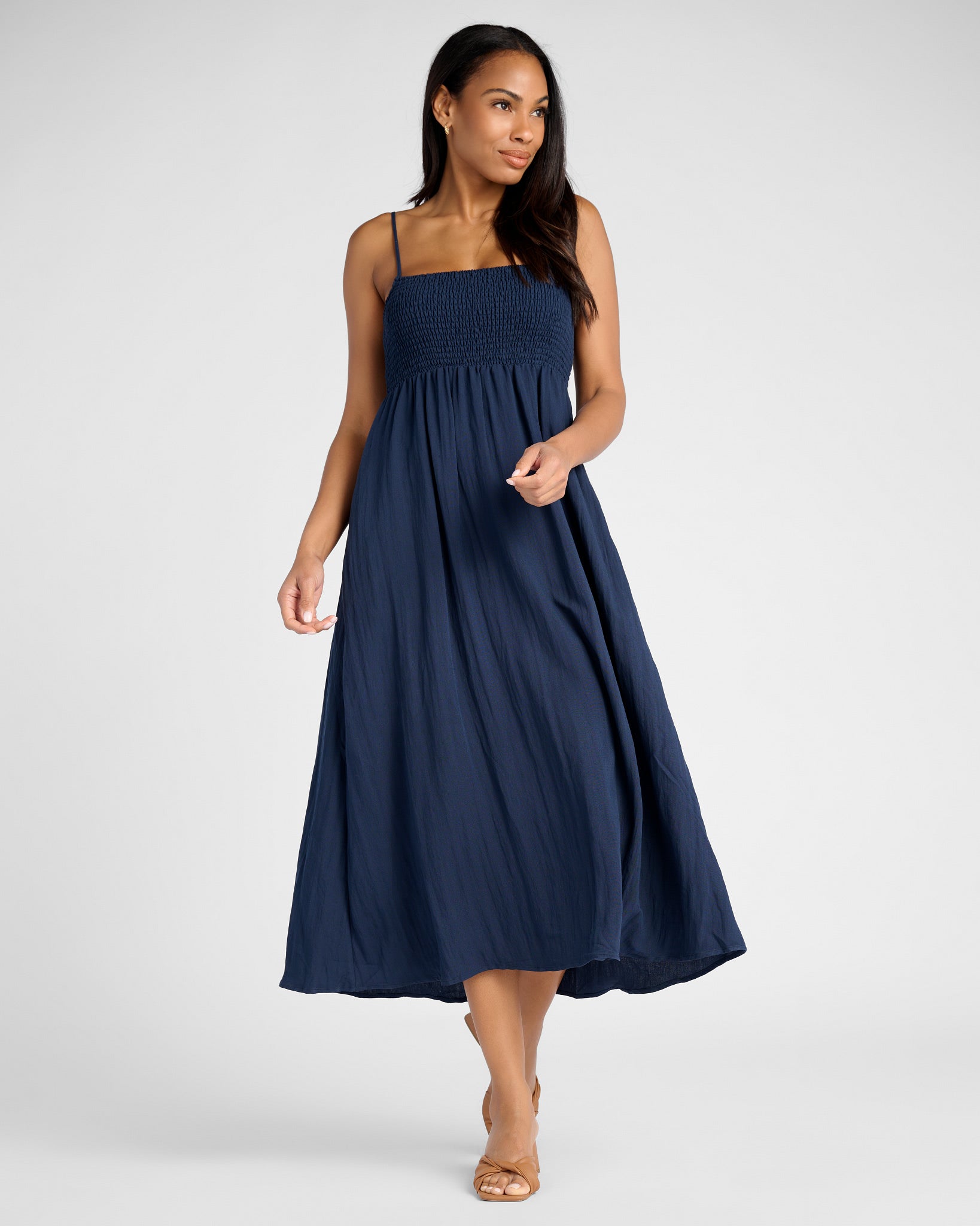 Captain Navy $|& Z Supply Beachside Midi Dress - SOF Front
