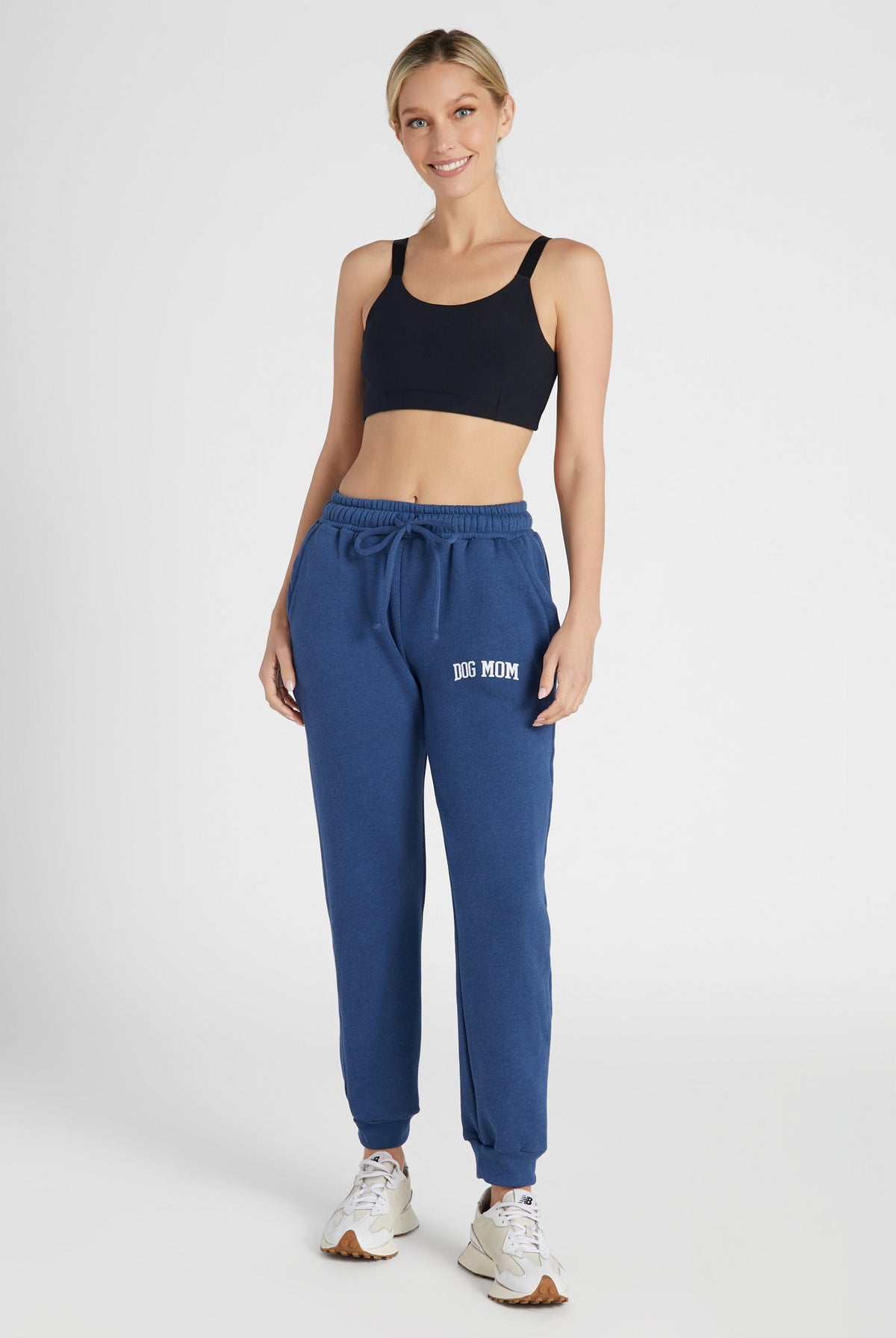 Navy $|& Interval Dog Mom Graphic Joggers - UGC On Fig