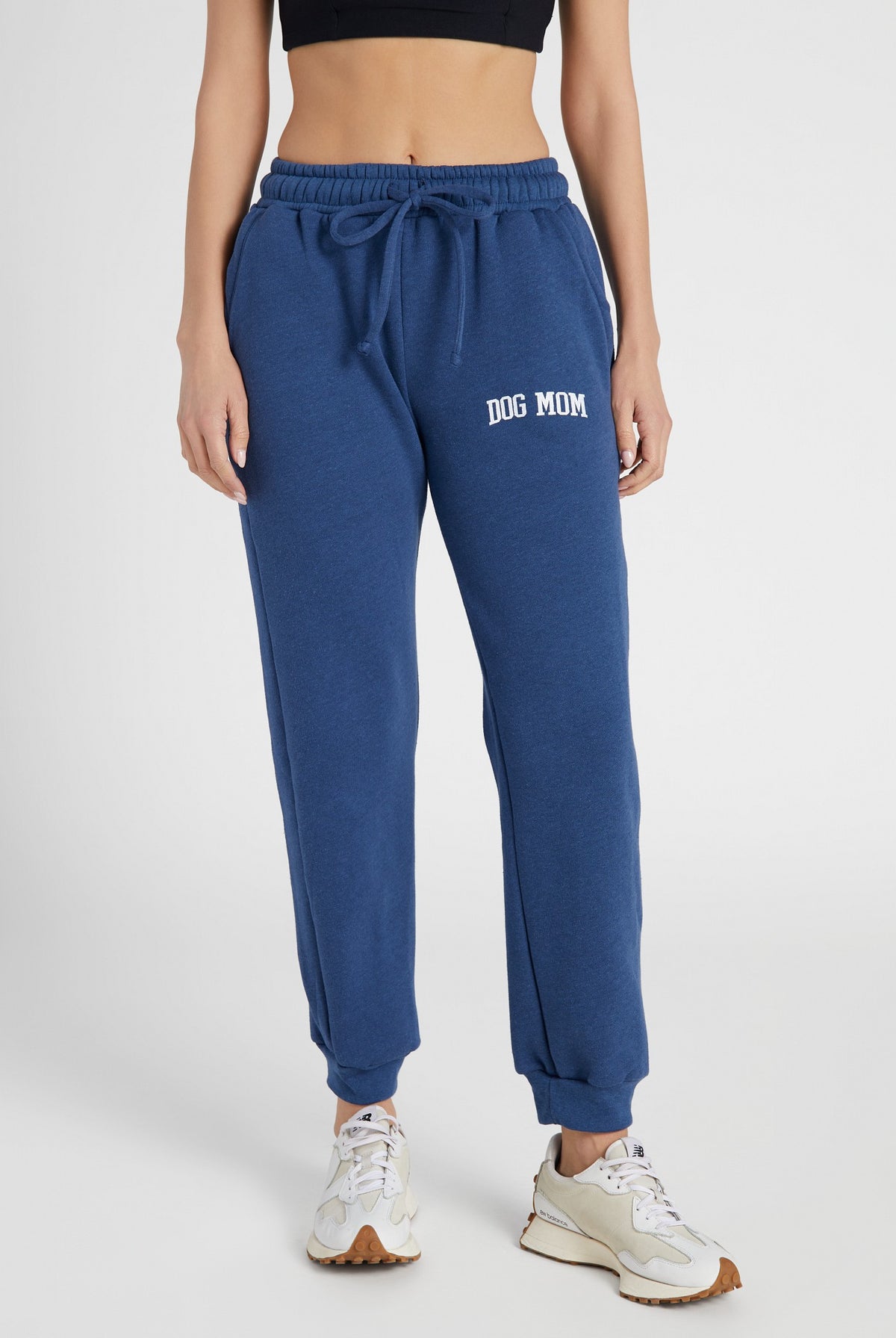 Navy $|& Interval Dog Mom Graphic Joggers - SOF Front