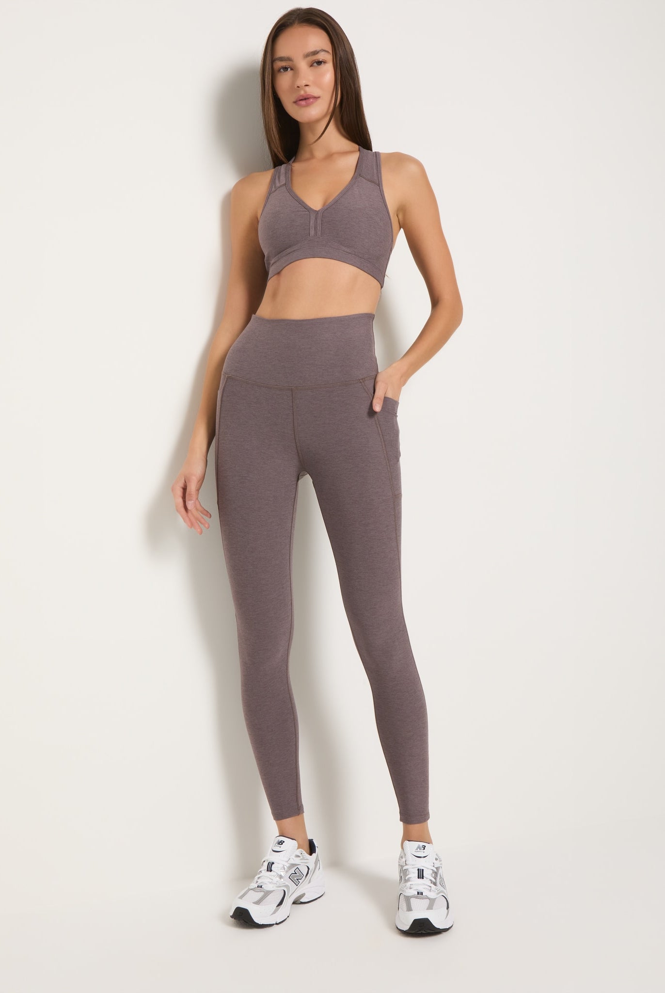 Heather Nightshade $|& Interval FlowHeather Sculpt Pocket Legging - UGC On Fig