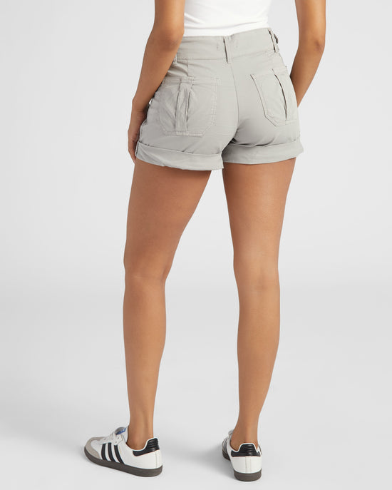 Sharkskin $|& Kensie Mid Rise Double Roll Twill Short - SOF Back