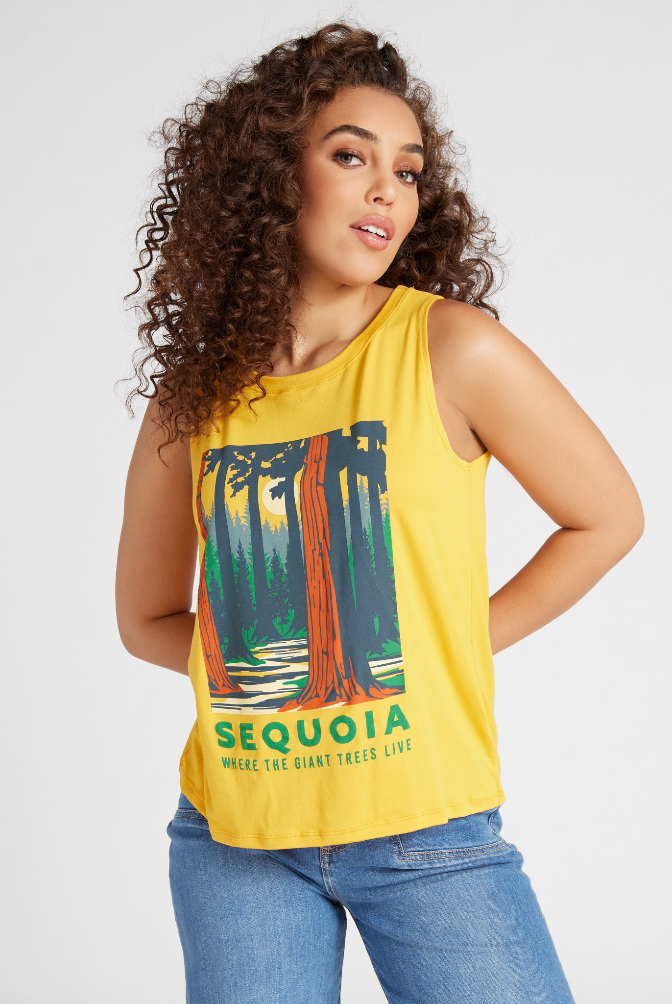 Mustard $|& Herizon Sequoia National Park Graphic Tank - SOF Front