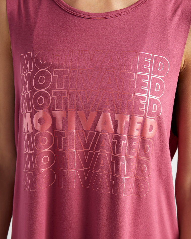 Red Plum $|& Interval Motivated Graphic Tank - SOF Detail