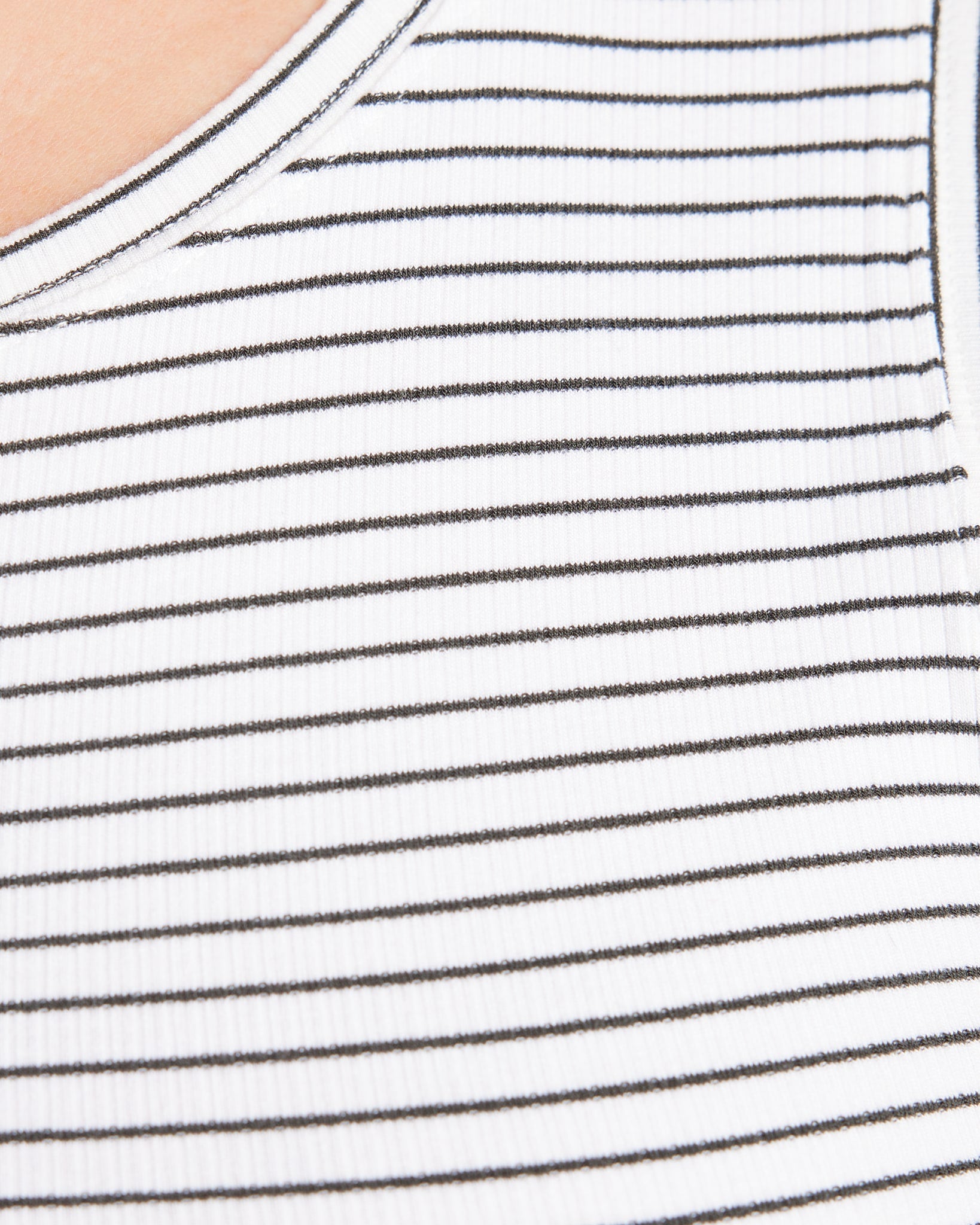White Black Stripe $|& Thread & Supply Euclid Stripe Tank - SOF Detail
