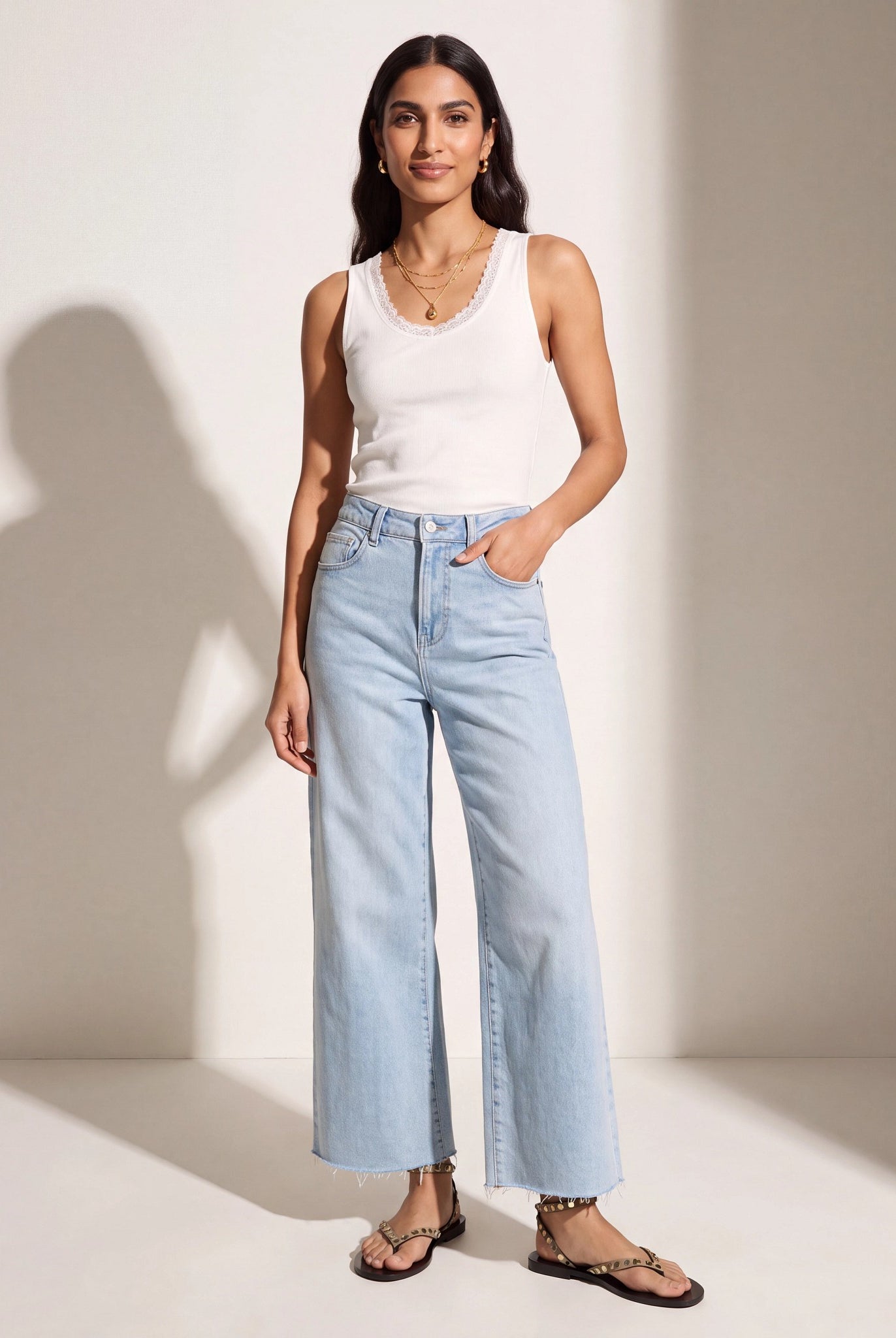 Light Wash $|& SEAS Joni Wide Leg Jeans - SOF Back