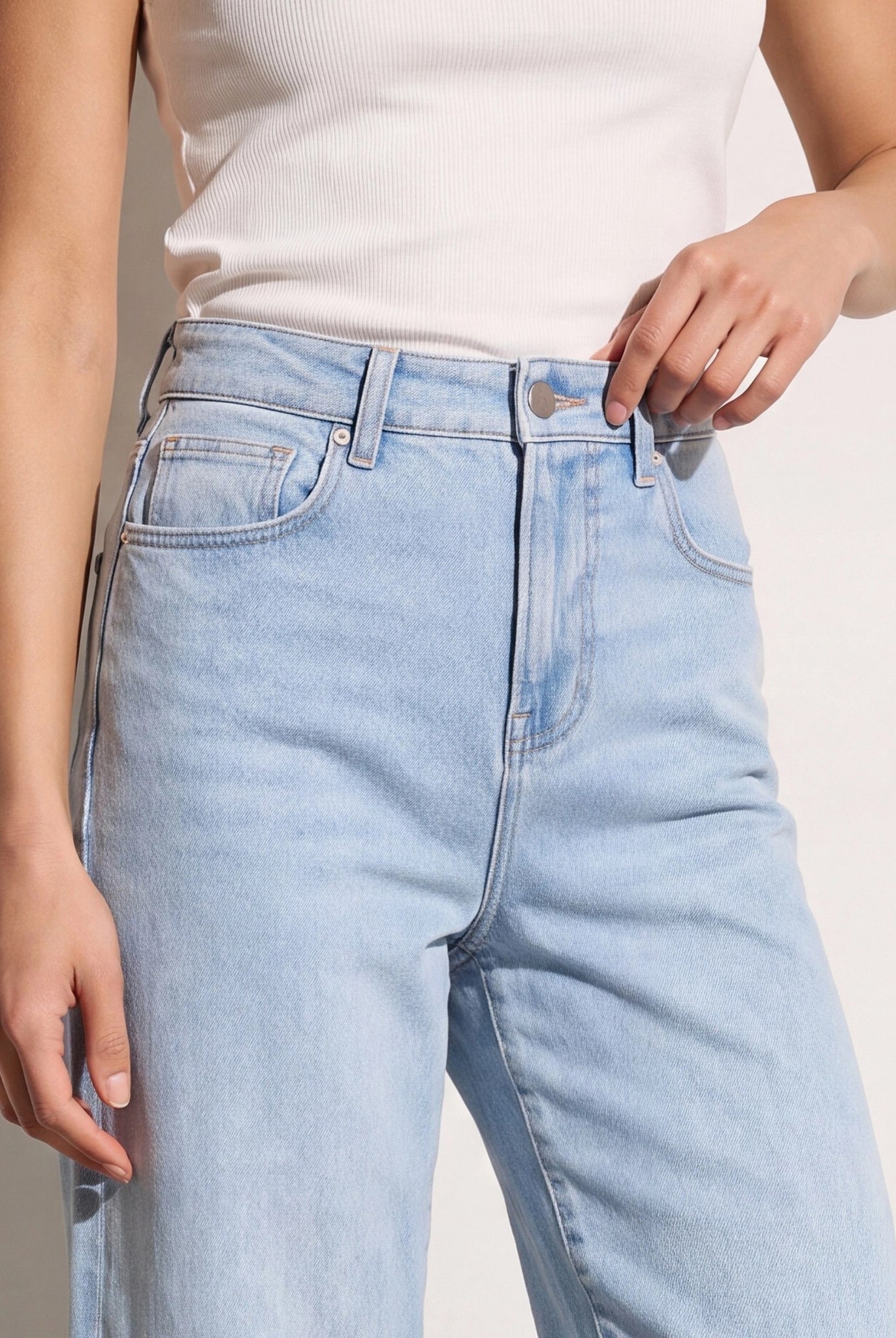 Light Wash $|& SEAS Joni Wide Leg Jeans - SOF Back