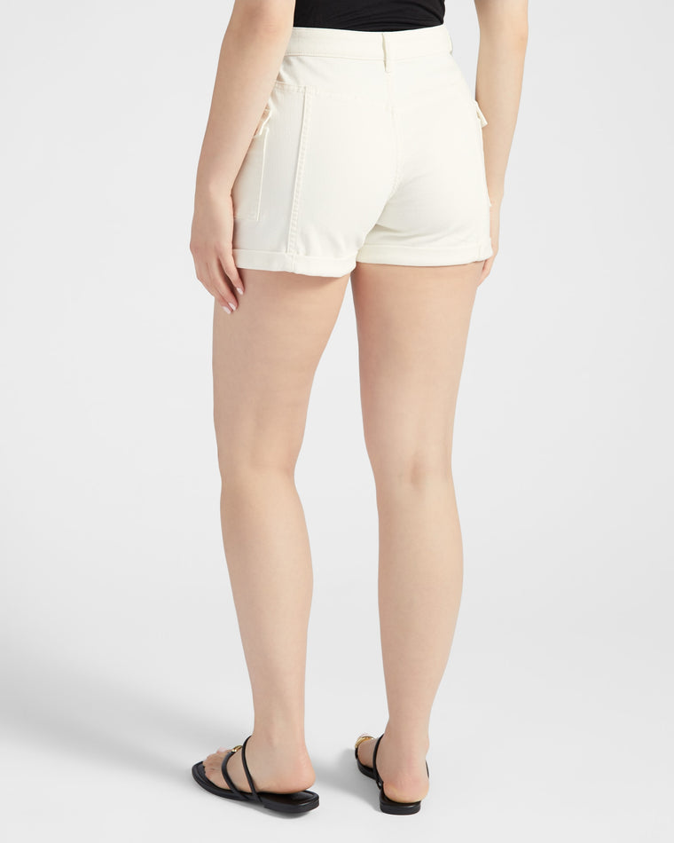 White $|& Vigoss Ace Cargo Cut Off Short - SOF Back