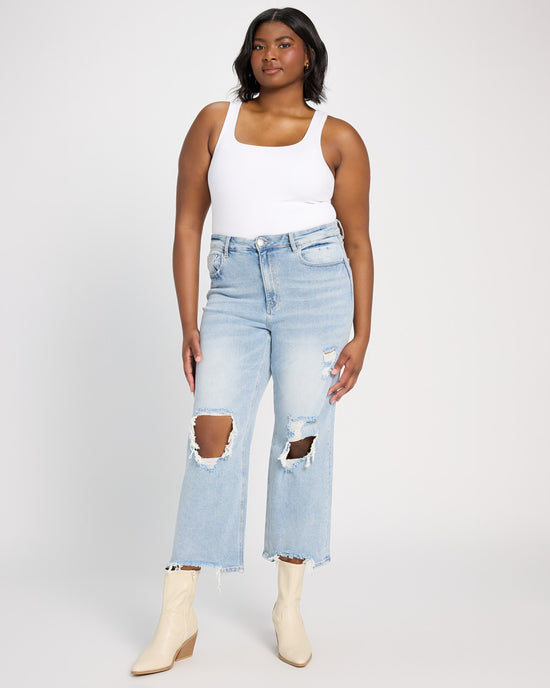 Celebration Blue $|& Vervet 90's Vintage Dad Jeans - UGC On Fig