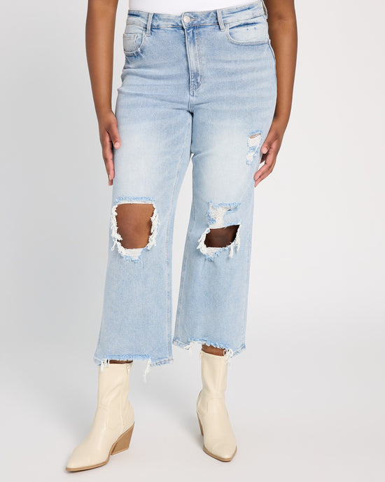 Celebration Blue $|& Vervet 90's Vintage Dad Jeans - SOF Front
