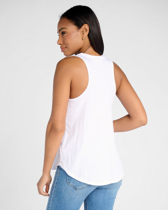 White $|& SEAS Mama Mommy Graphic Tank - SOF Back