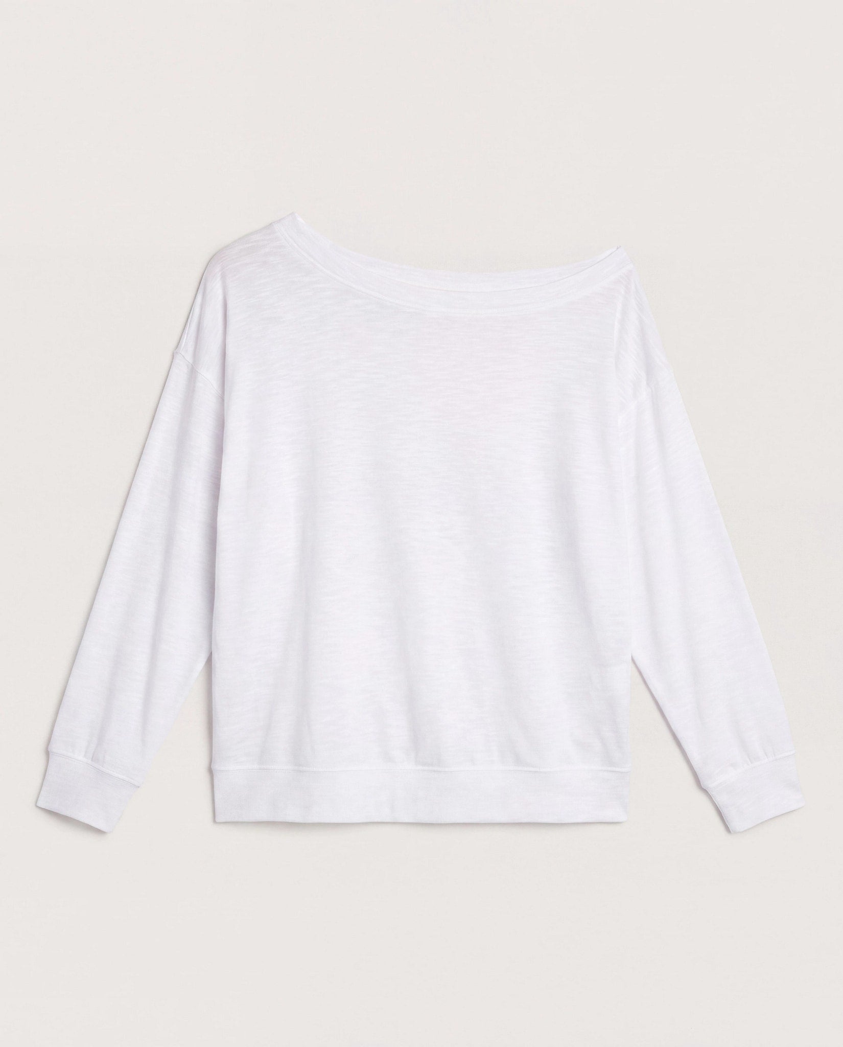 White $|& SEAS Brooksville Slub Off The Shoulder Top - Hanger Detail