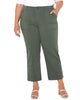 Plus Size Cargo Wide Leg Crop Pant