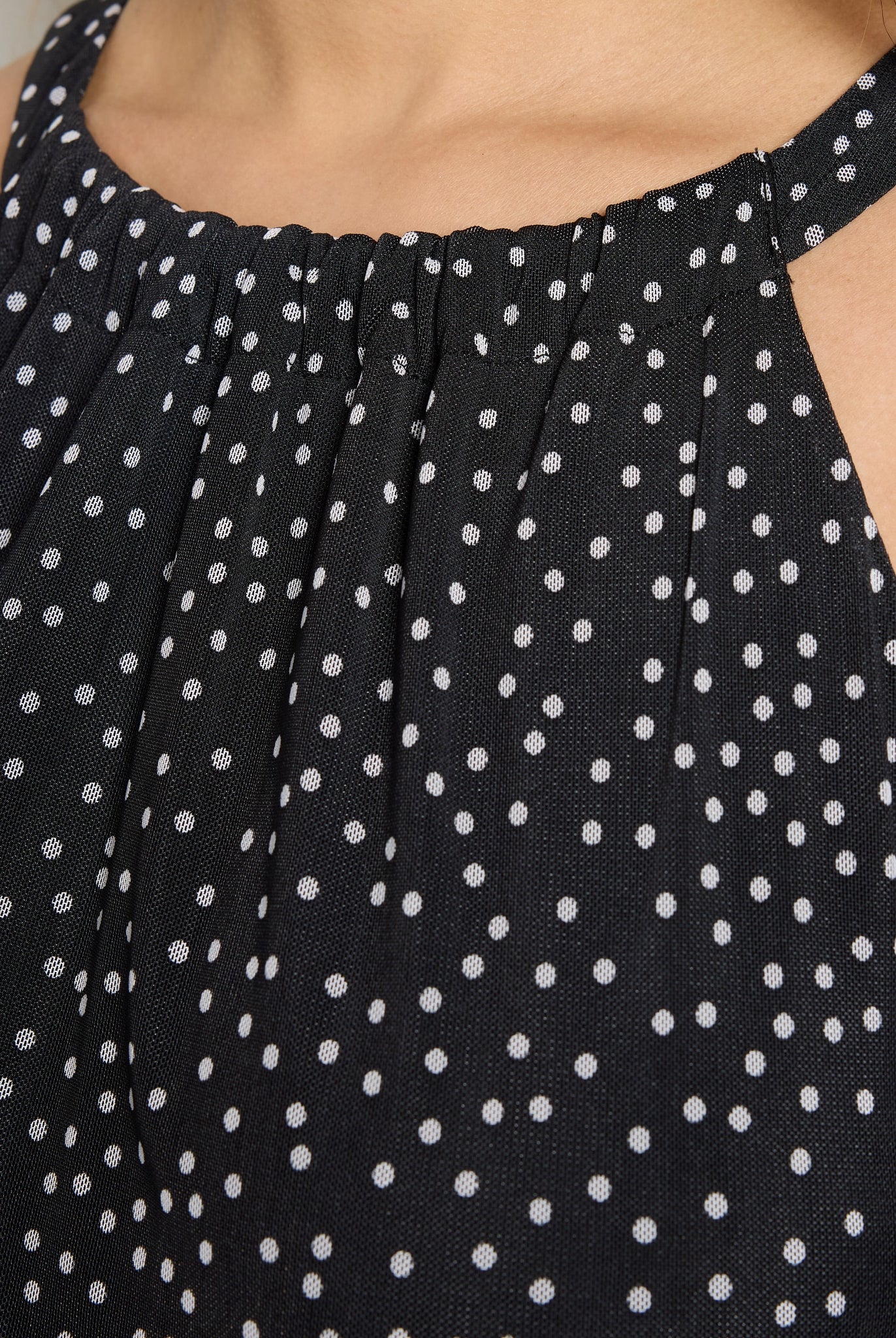 Black/Ivory $|& Loveappella Printed Halter Tank - SOF Full Front