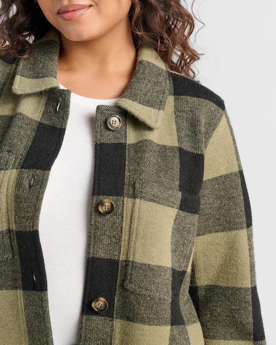 Olive Black $|& Thread & Supply Leah Cashmere Blend Coat - SOF Detail
