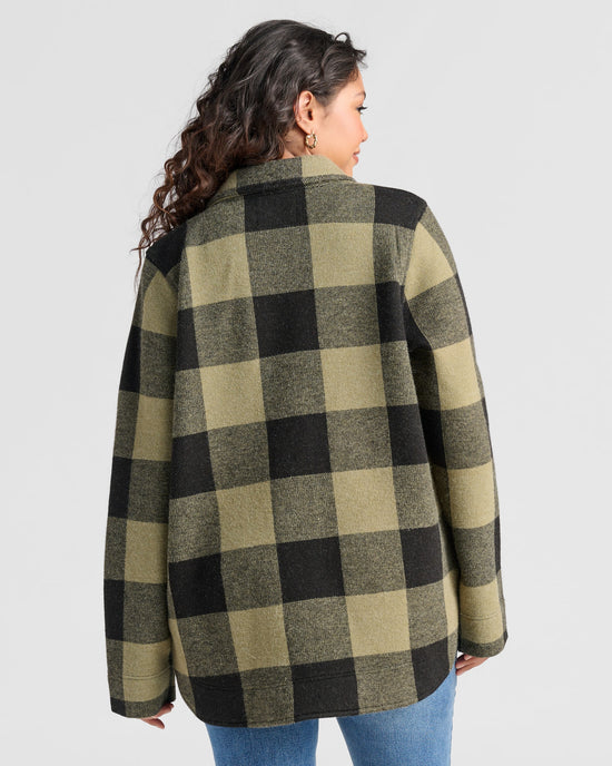 Olive Black $|& Thread & Supply Leah Cashmere Blend Coat - SOF Back