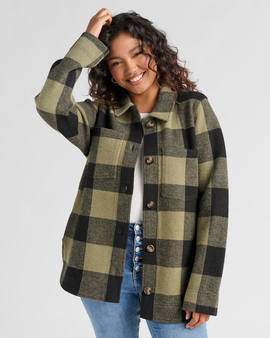 Olive Black $|& Thread & Supply Leah Cashmere Blend Coat - SOF Front