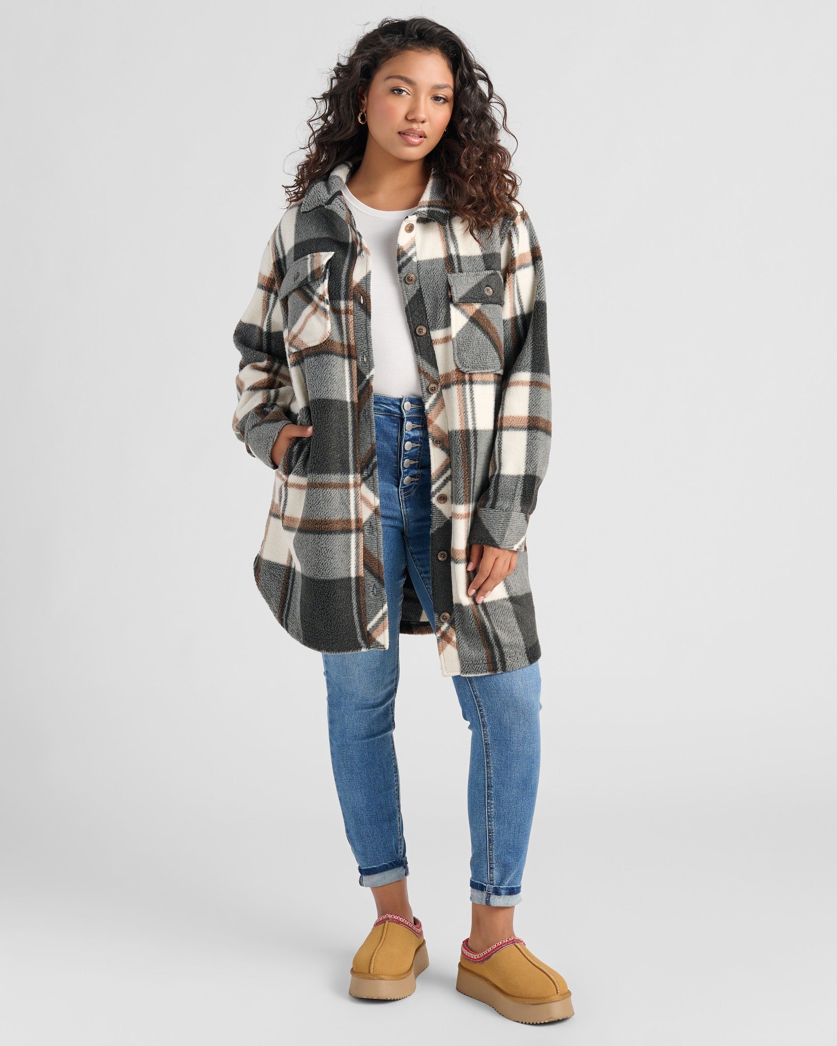 Black Brown Plaid $|& Thread & Supply Roswell Jacket - SOF Front
