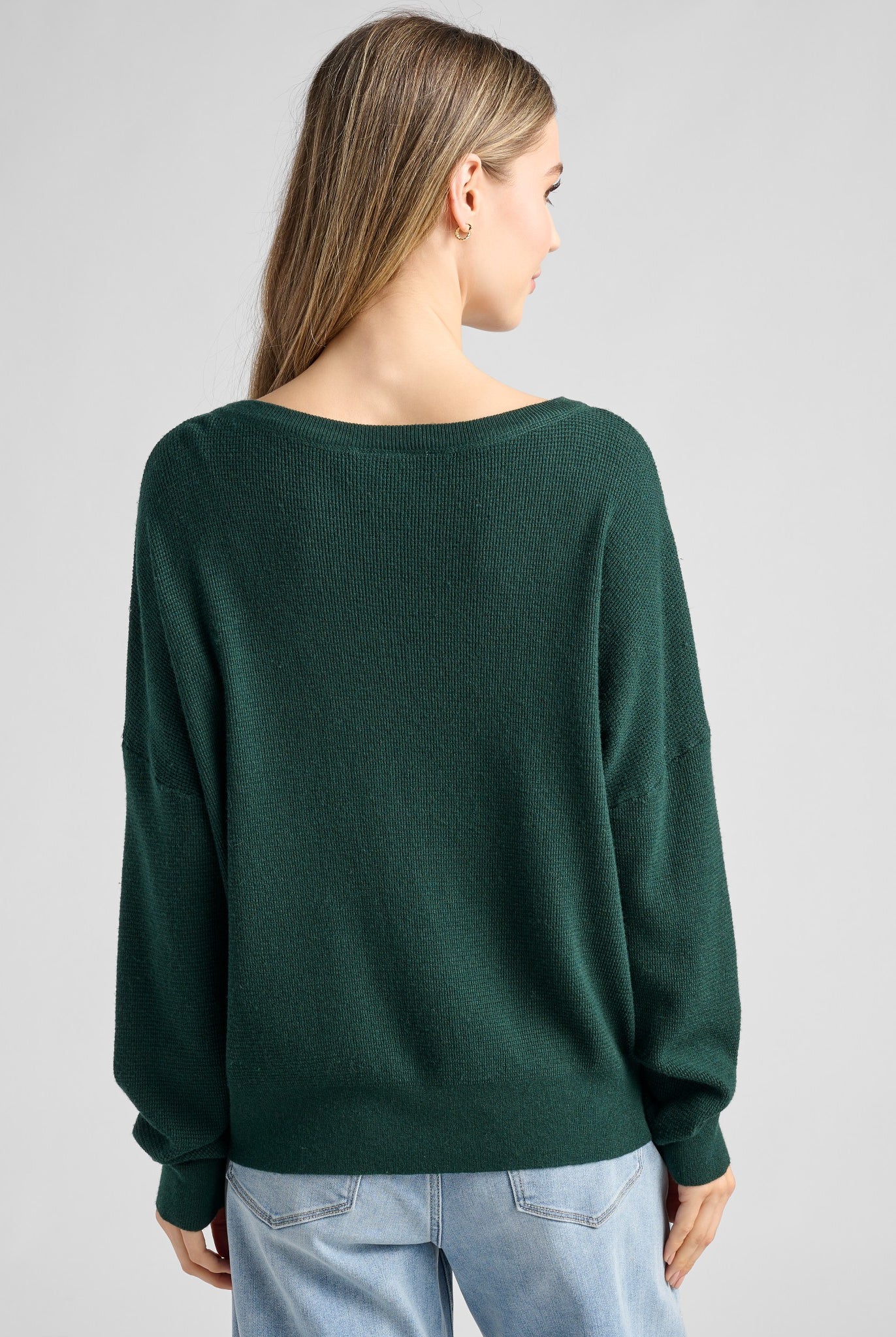 Hunter Green $|& Herizon Wanderer Waffle Long Sleeve - SOF Back