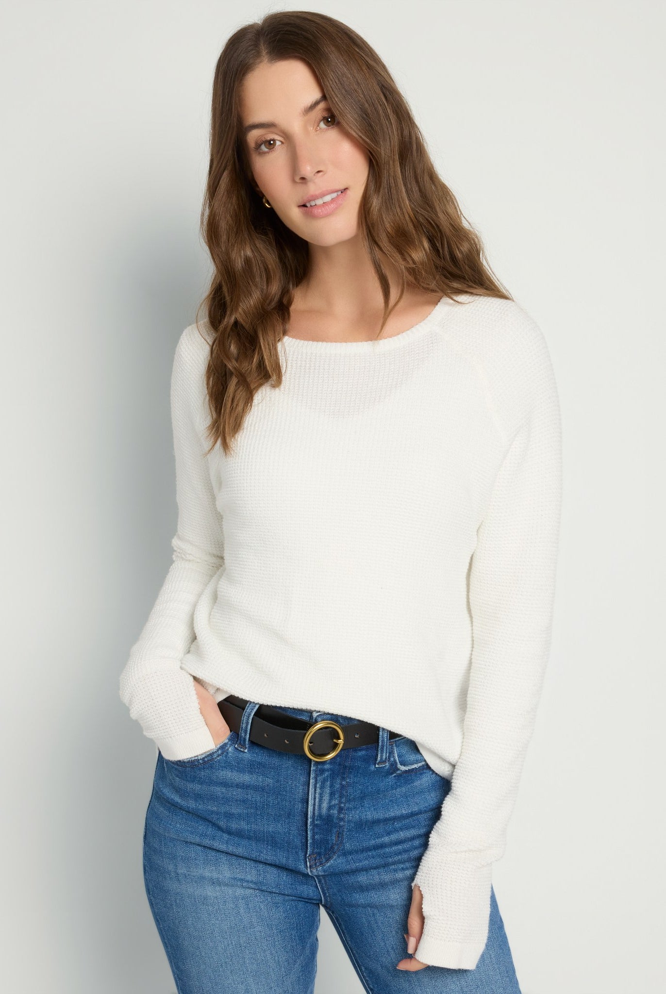 White $|& Herizon Wanderer Thumbhole Tunic - SOF Front