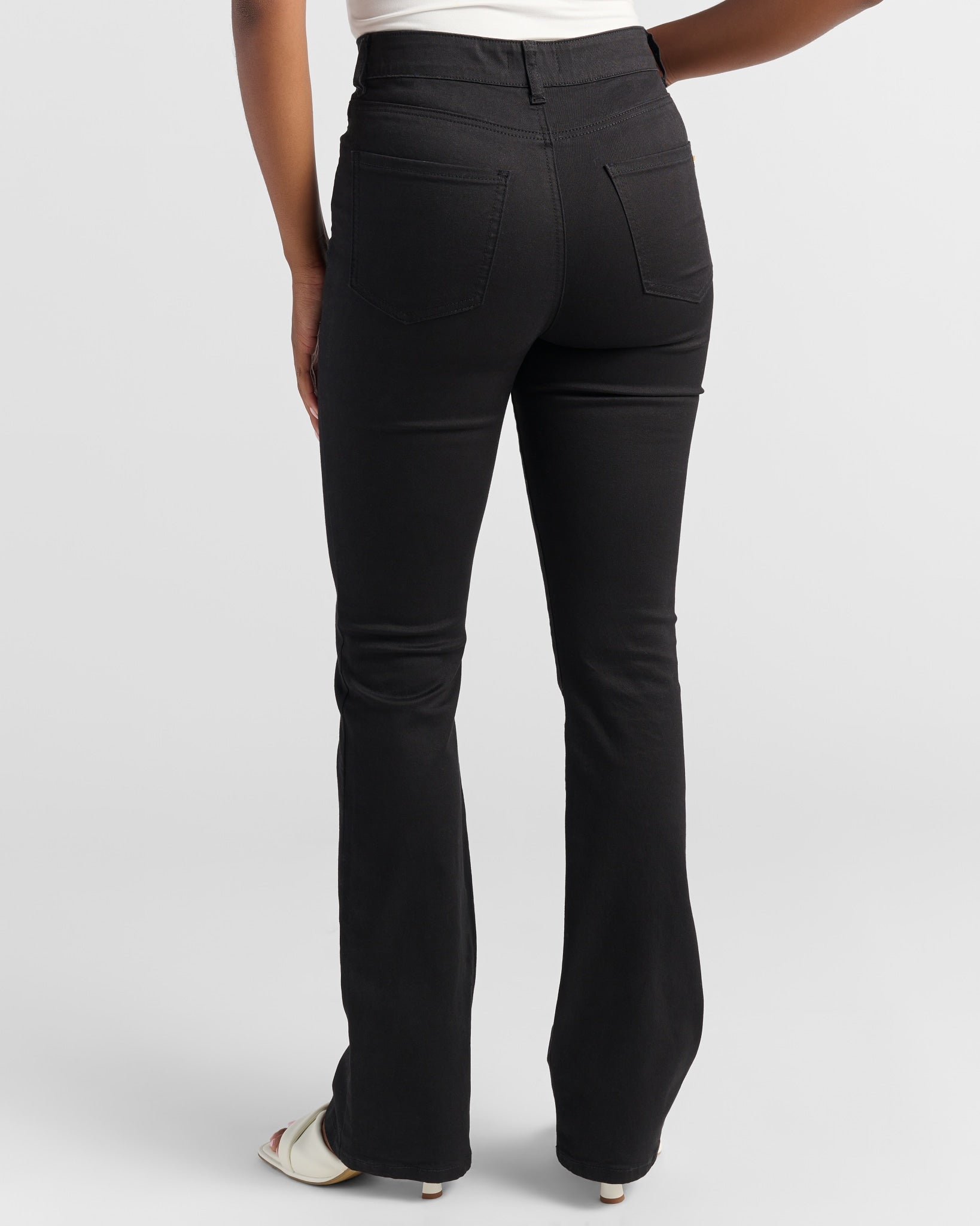 Black $|& SEAS Stevie High Rise Bootcut Jeans - SOF Back