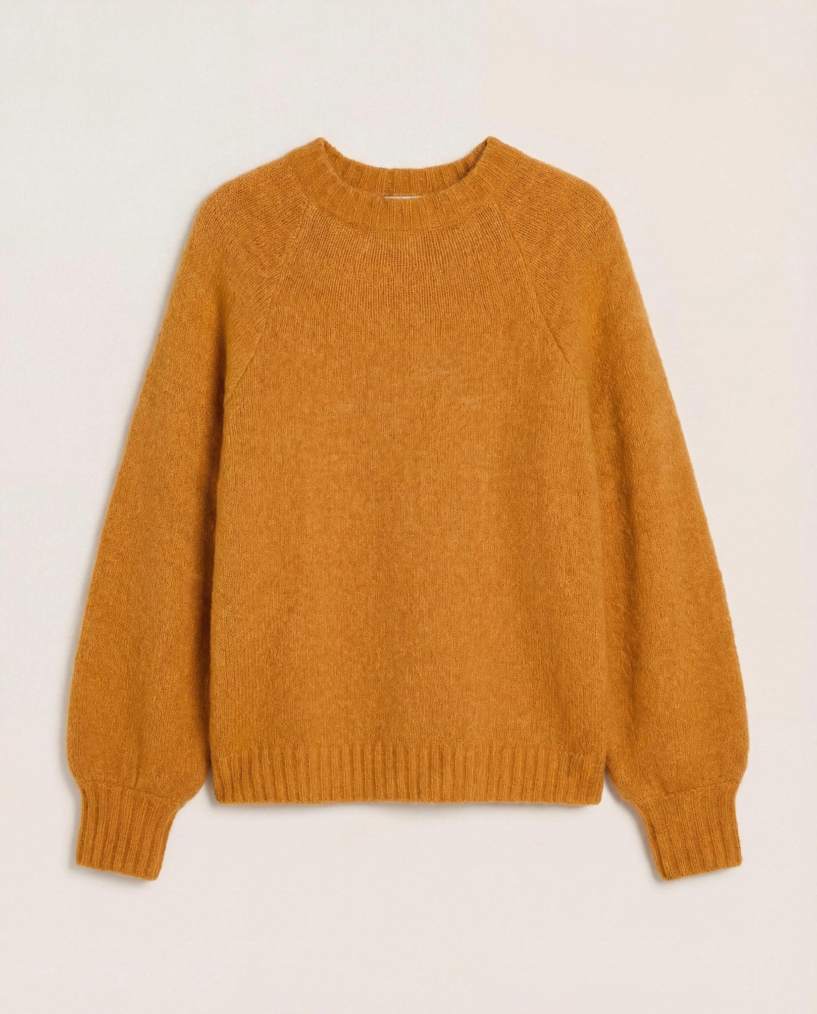Mustard $|& SEAS Balloon Sleeve Crewneck Sweater - Hanger Detail