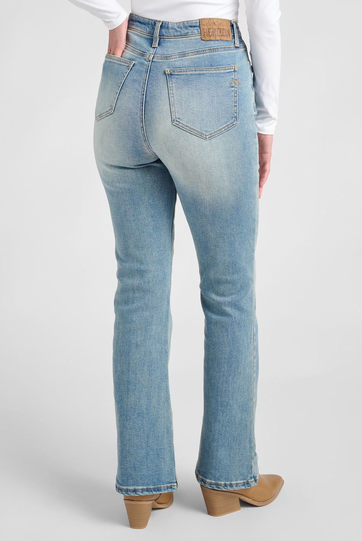 Medium Wash $|& Herizon Tobi High Rise Bootcut Jeans - SOF Back