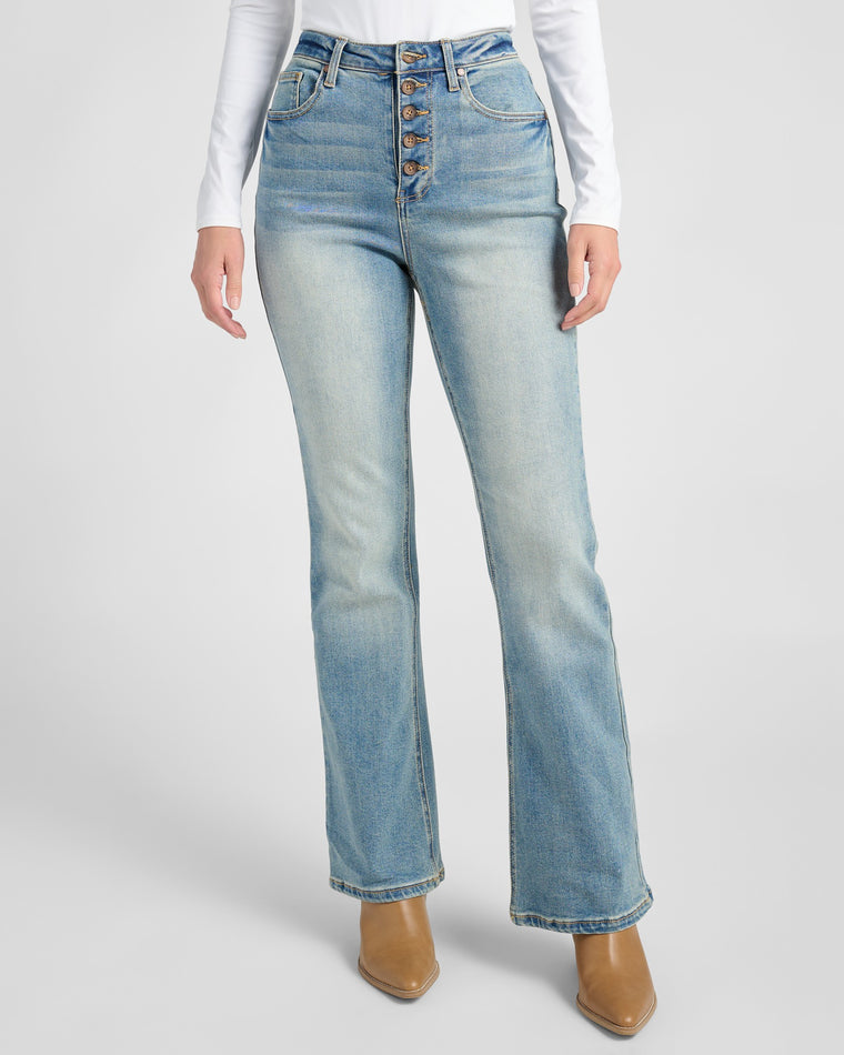 Medium Wash $|& Herizon Tobi High Rise Bootcut Jeans - SOF Front