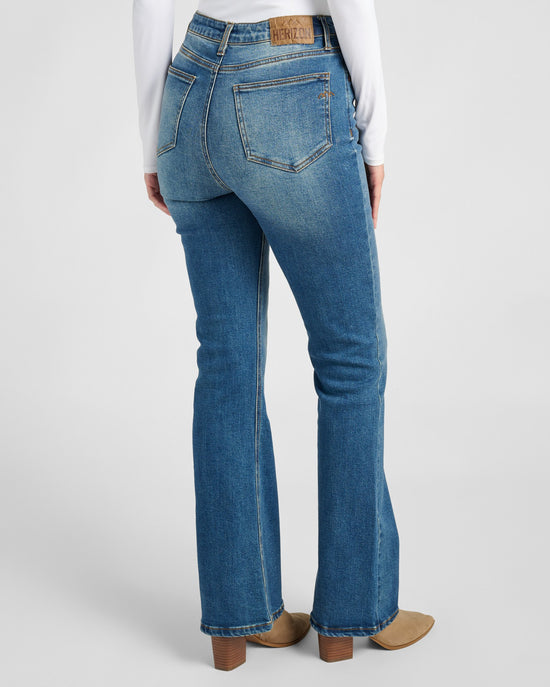 Dark Wash $|& Herizon Tobi High Rise Bootcut Jeans - SOF Back
