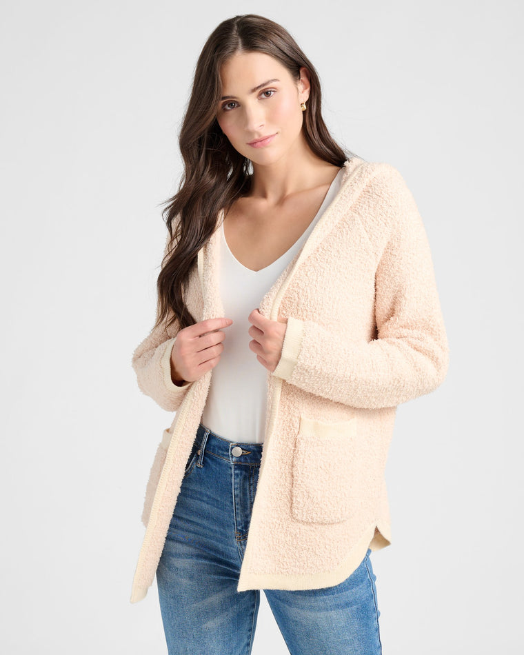 Oatmeal $|& Herizon Hooded Cardigan - SOF Front