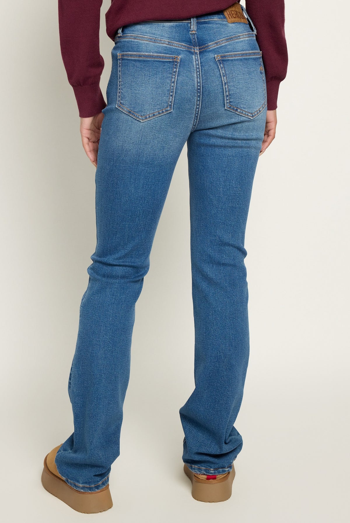 Medium Wash $|& Herizon Avril High Rise Slim Bootcut Jeans - SOF Back