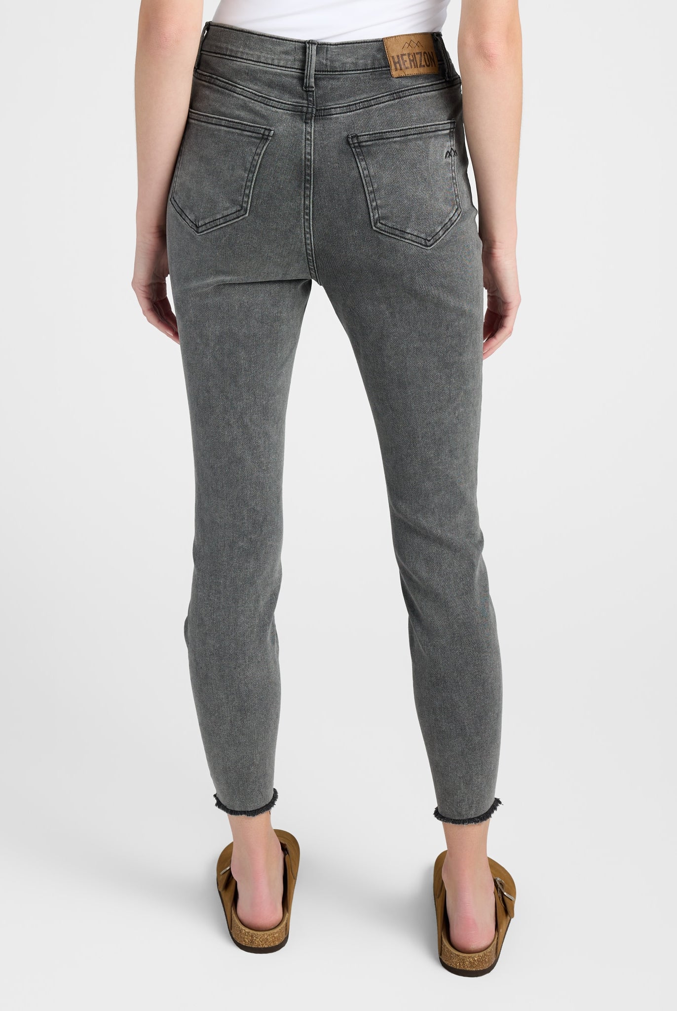 Grey 27" $|& Herizon Mazy High Rise Skinny Jeans - SOF Back