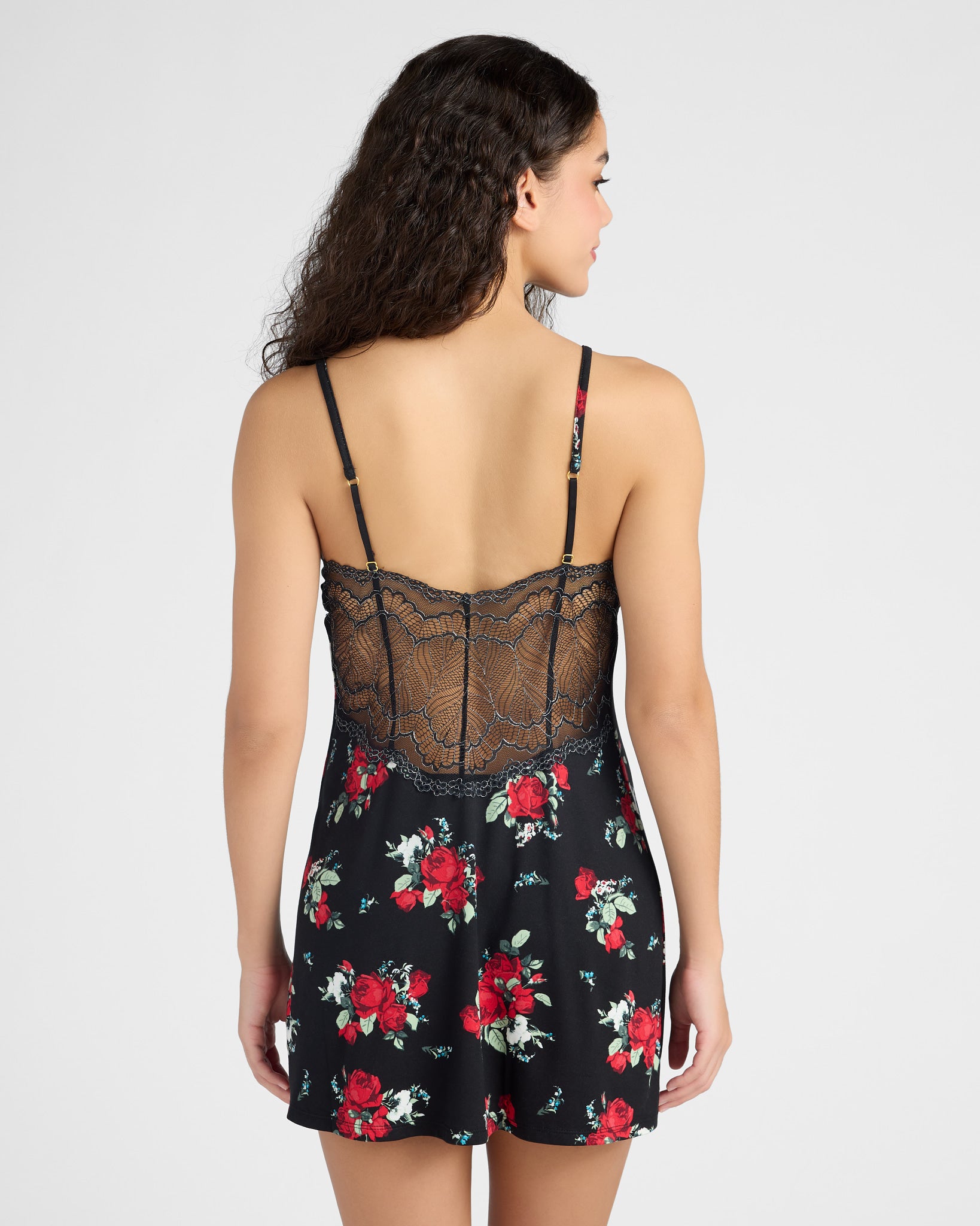 Black $|& flora Jo Printed Knit Slip - SOF Back