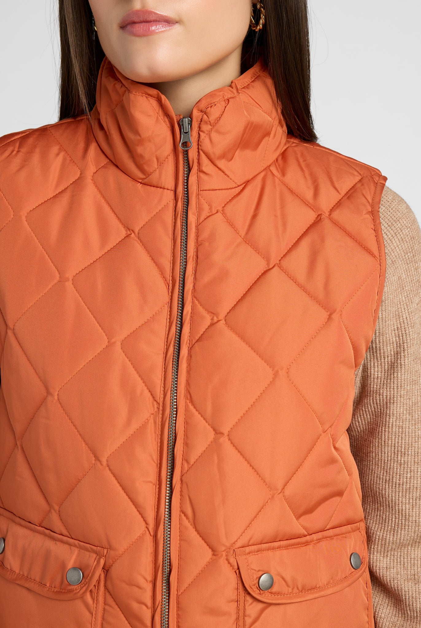 Rust $|& Herizon Stargazer Quilted Vest - SOF Detail