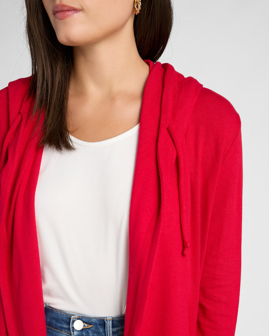 Chili Pepper $|& SEAS Laguna Hooded Cardigan - SOF Detail