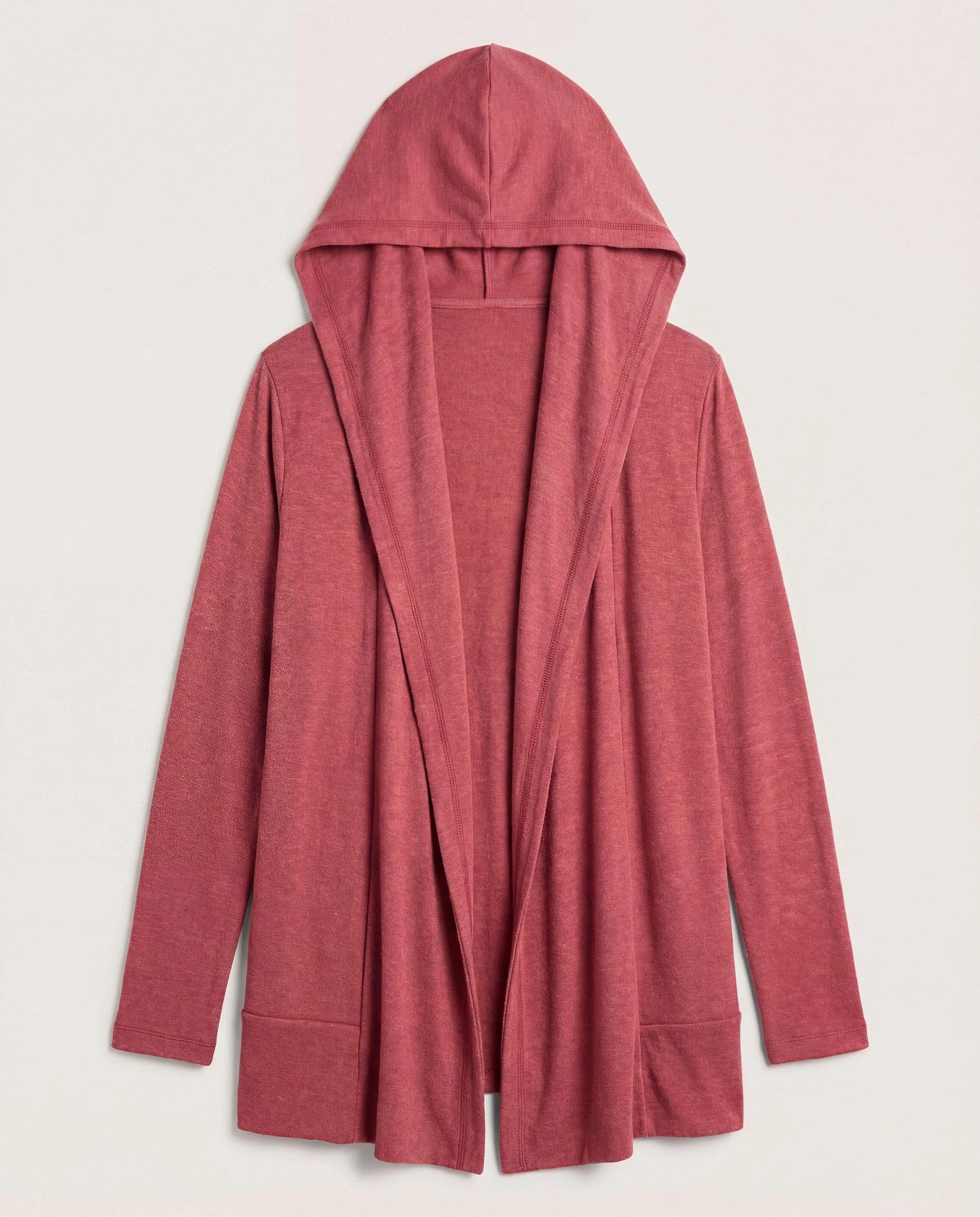 Heather Cabernet $|& SEAS Over The Falls Cardigan - Hanger Detail
