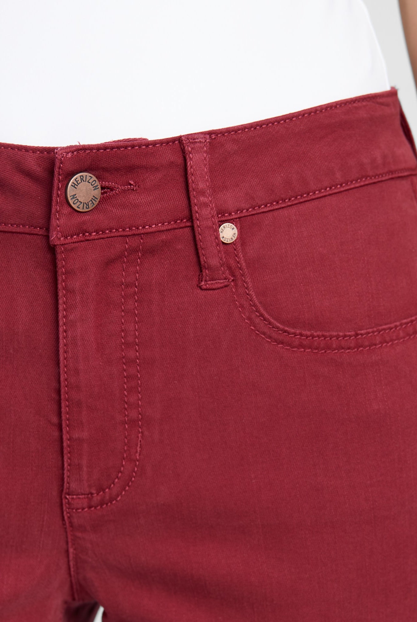 Rosewood $|& Herizon Lana Cropped Straight Leg Jeans - SOF Detail