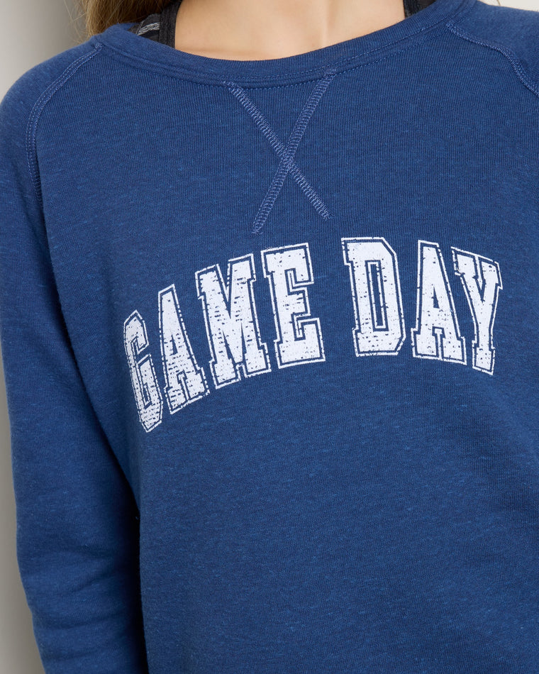 Navy $|& Interval Game Day Graphic Sweatshirt - SOF Full Front