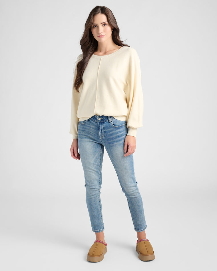 Ivory $|& Citrus Dolman Center Seam Pullover - SOF Full Front