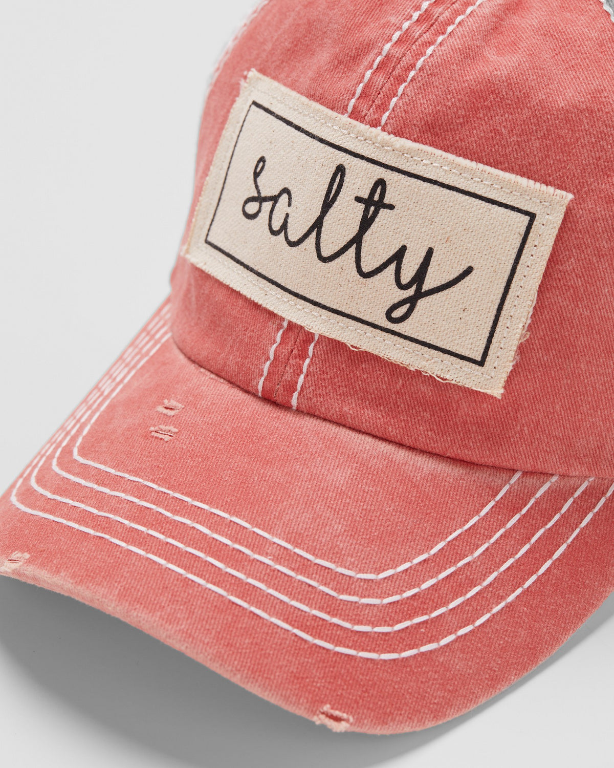Burnt Orange $|& David & Young Salty Mesh Back Baseball Cap - SOF Detail