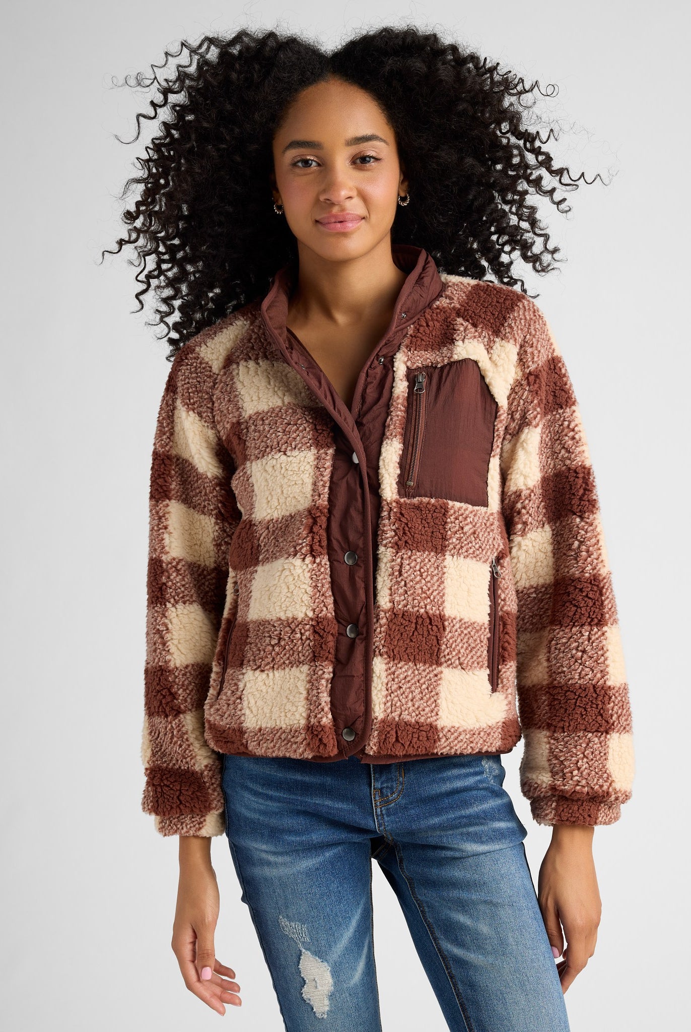 Chocolate/Macadamia $|& Herizon Alpine Snap Jacket - SOF Front