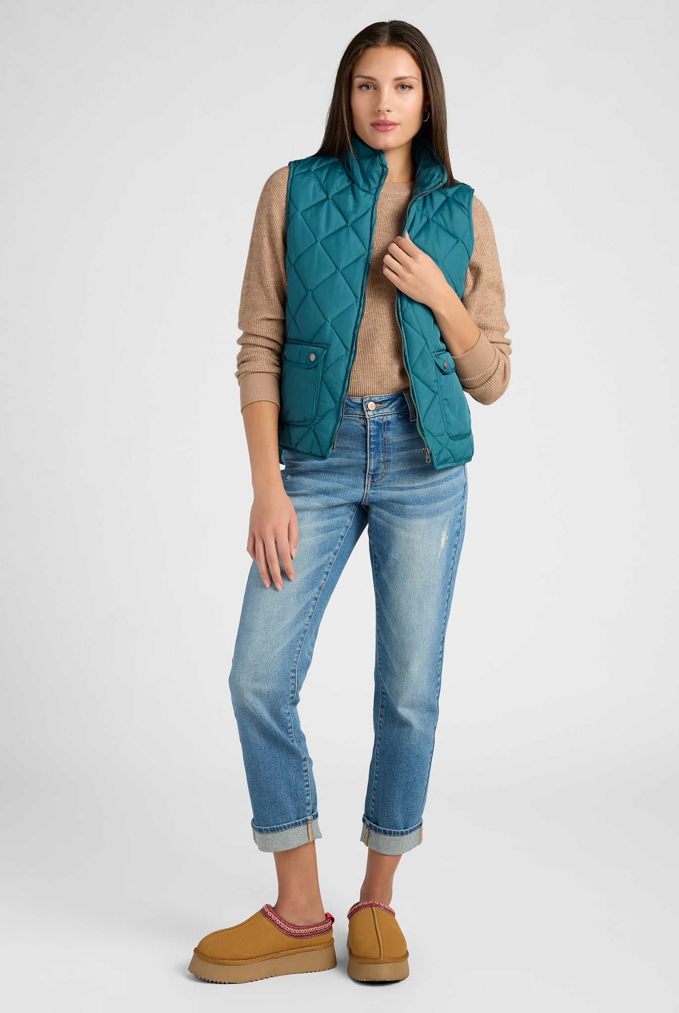 Spruced-Up $|& Herizon Stargazer Quilted Vest - SOF Full Front
